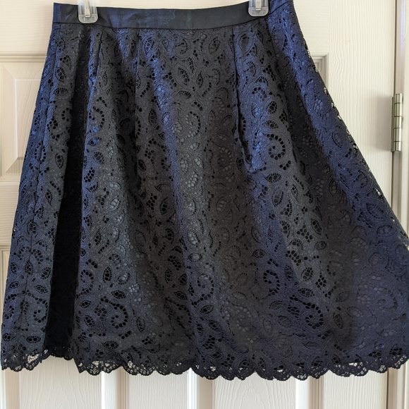 Lands' End Dresses & Skirts - Black Lace Skirt